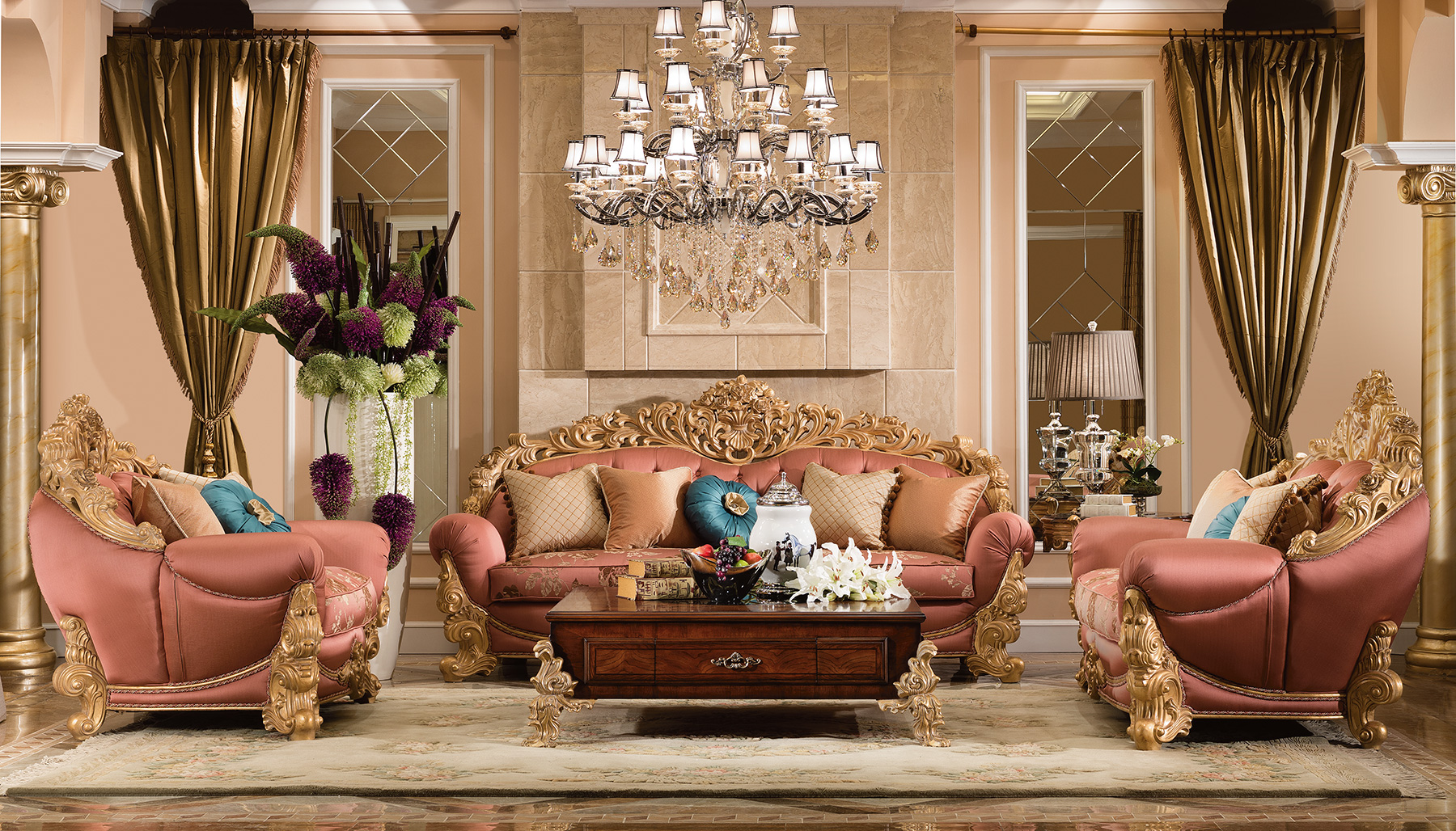 royal theme living room
